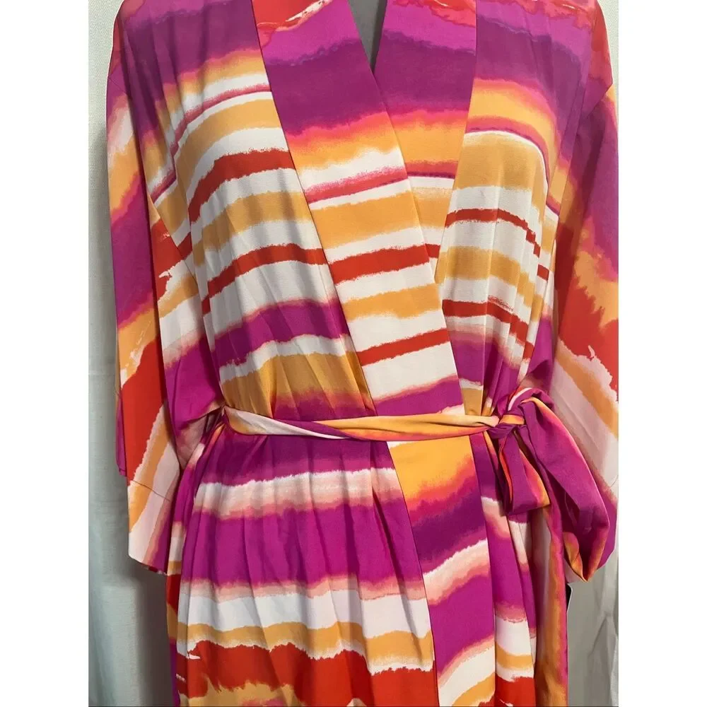 Natori womens Nikko Wrap,Pink Sz Small NWT - Picture 3 of 13